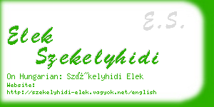 elek szekelyhidi business card